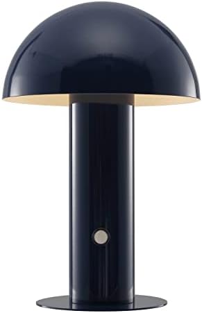 JONATHAN Y Boletus Mushroom Desk Lamp 10.75" Metal LED, Navy by JONATHANY