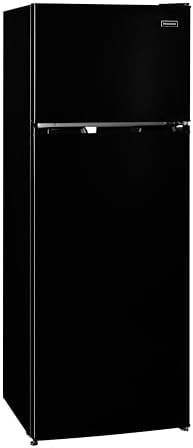 Frigidaire, 2 Door Apartment Size Refrigerator with Freezer, 7.5 cu ft, Adjustable Spill-Proof Shelves, Door & Crisper Bins, Black by Unknown