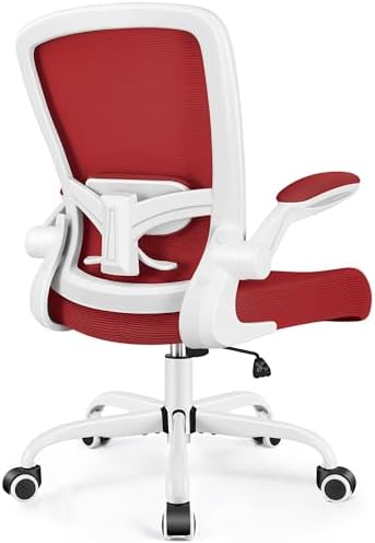 FelixKing Office Chair, Ergonomic Desk Chair Breathable Mesh Chairs Adjustable High Back Lumbar Support Flip-up Armrests, Executive Rolling Swivel Comfy Computer Chairs Home Office Fire Brick by FelixKing