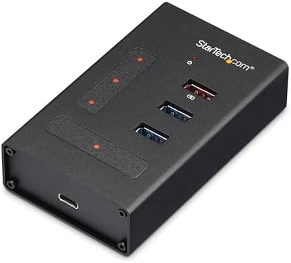 StarTech.com USB-C Hub 4 Port - USB C to 3 x USB A and 1 x USB C - USB 3.0 - Mountable - Industrial - Powered USB Hub - USB Port Expander (HB30C3A1CST) by StarTech