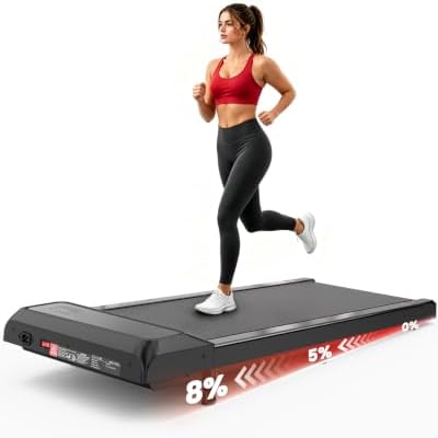 Walking Pad Treadmill with 8% Incline, Under Desk Treadmill for Home Office by BASECAL