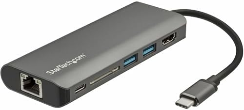 StarTech 6-in-1 USB-C Travel Dock, 4K HDMI, 100W PD, 3x USB Hub, SD, GbE by Unknown