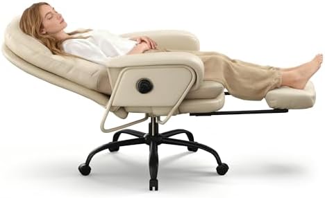 FLEXISPOT Multi-Task Ergonomic Office Chair with Footrest, Beige White, HC4 by Unknown