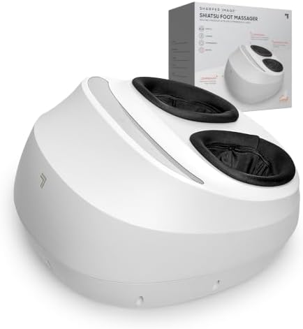 Sharper Image Shiatsu Foot Massager with Heat & Deep Kneading Compression, Deep Tissue Massager for Pain Relief & Circulation, 3 Modes - Gift for Men & Women, Fits up to Mens Size 12 by SHARPERIMAGE
