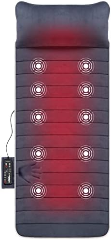 Snailax Full Body Massage Mat with Heat, Vibration Memory Foam Massager Pad by Snailax