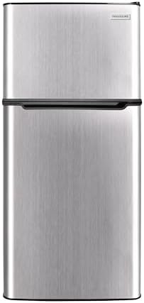 FRIGIDAIRE 2 Door Refrigerator/Freezer, 4.6 cu ft, Black Stainless Steel, Gunmetal by Unknown