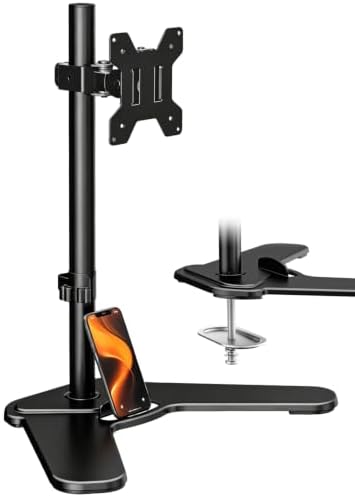 Suptek Single Monitor Mount, Adjustable Monitor Desk Mount for Fully Adjustable Stand 1 / Single Screen up to 32 inches (ML97401SEY) by suptek