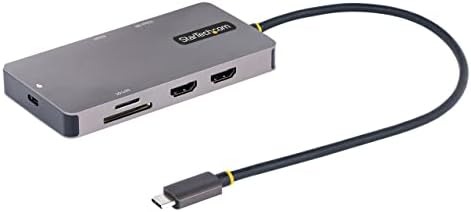 StarTech 8-in-1 USB-C Mini Dock, Dual 4K 60Hz HDMI, 5Gbps, GbE, SD, 100W by StarTech