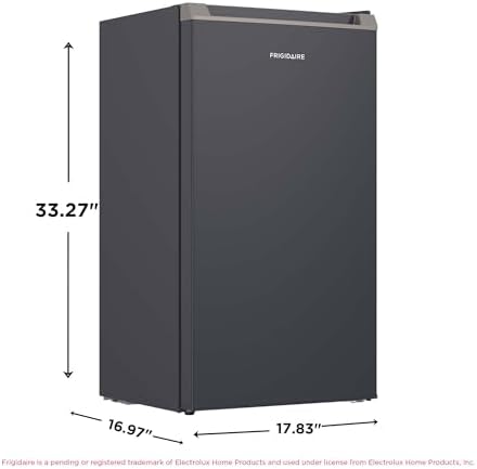 Frigidaire Mini Refrigerator, Compact Freezer Compartment, Adjustable Thermostat Control, Reversible Door, Contemporary Series, 3.2 cu ft, Black - Image 6