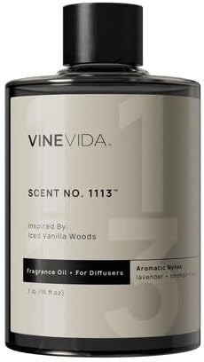 VINEVIDA [16 Fl Oz] Scent NO. 1113 Fragrance Oil for Cold Air Diffusers, Aromatic Notes of Vanilla, Lavender, Smokey & Woodsy Notes Essential Oils for Diffuser Oil Refill & Air Freshener Spray by VINEVIDA