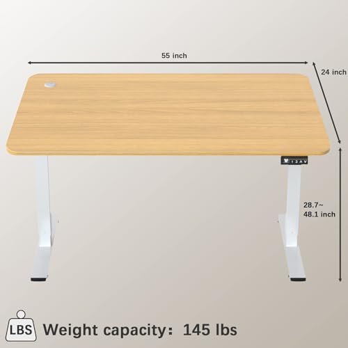 Furmax 55 Inches Electric Height Adjustable Standing Desk Home Office Desk - Image 6