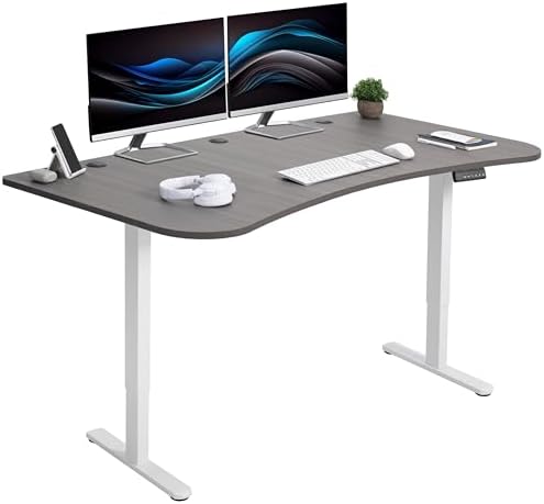 VIVO Dark Gray 60 x 24 in Standing Desk, DESK-KIT-E2W1G by VIVO