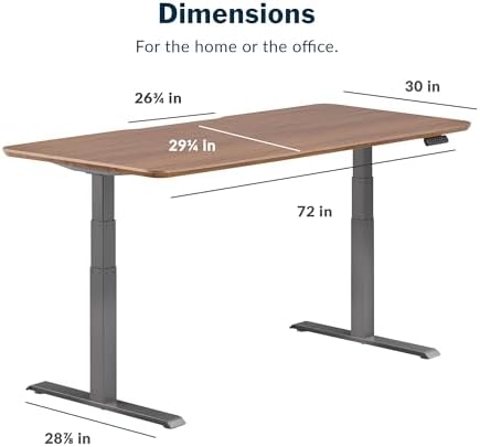 Vari Classic Electric Standing Desk – 72x30 – Walnut/Slate - Image 2