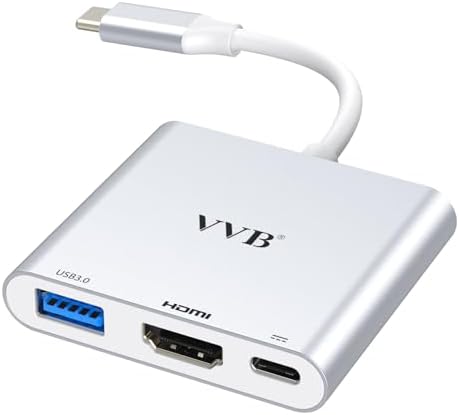USB C to HDMI Adapter,USB-C Adapter Hub Multiport Digital AV Converter by VVB