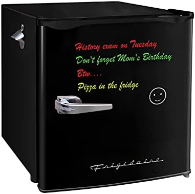 Frigidaire EFR107 Mini Fridge with Dry Erase Board & Small Ice Freezer - 1.6 Cu Ft Compact Refrigerator for College Dorm Room, Black by Unknown