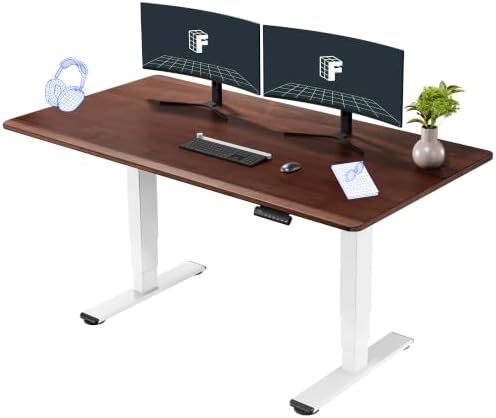 FLEXISPOT E6 Solid Wood Dual Motor 3-Stage Electric Standing Desk, 63 x 30 by Unknown