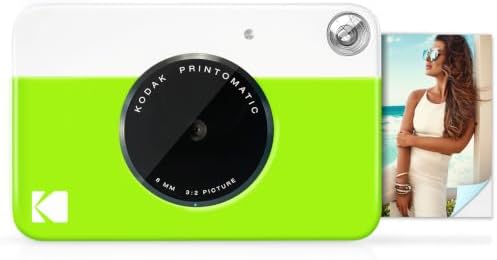 KODAK Printomatic Full-Color Instant Print Digital Camera, Zink 2x3" (5.1x7.5 cm) Sticky-Back Photo Paper, 5MP, Portable, Creative Fun Gift for Birthday, Christmas, Holiday, Green by Unknown
