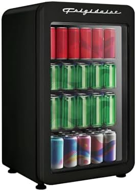 Frigidaire Retro Compact Refrigerator with Glass Door, 3.2 cu ft Countertop Fridge, Rounded Corners, Premium, for Office, Bedroom, Dorm Room, Cabin by Unknown