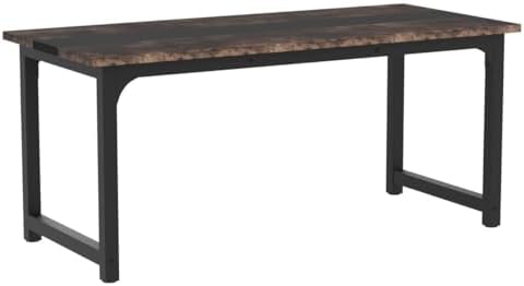 Tribesigns 70.8”Executive Desk, Large Office Computer Desk with Thicken Frame, Modern Simple Workstation Business Furniture for Home Office, Vintage Brown/Black - Image 5