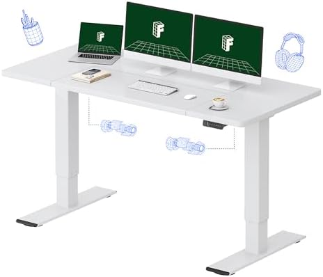 FLEXISPOT 63"x28" Electric Standing Desk, White by Unknown