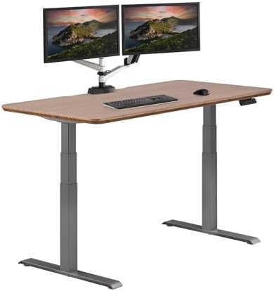 Vari Classic Electric Standing Desk – 60x30 – Walnut/Slate by Unknown