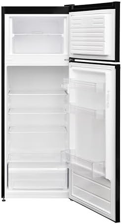 Frigidaire, 2 Door Apartment Size Refrigerator with Freezer, 7.5 cu ft, Adjustable Spill-Proof Shelves, Door & Crisper Bins, Black - Image 2
