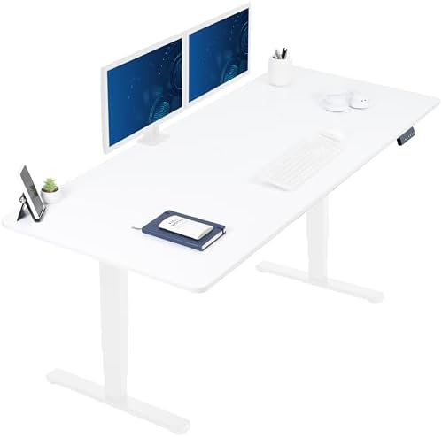 VIVO White Dry Erase 71 x 30 in Standing Desk, DESK-KIT-2W7WE by VIVO