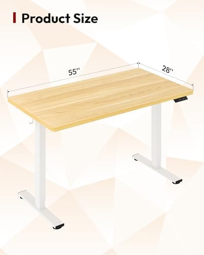 SANODESK One-Piece 1'' Thick Height Adjustable Standing Desk 55''x28'' - Image 2