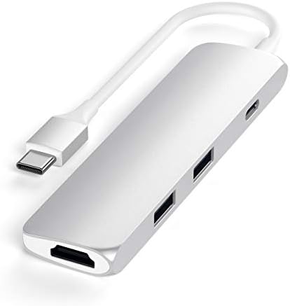 Satechi USB C Hub Multiport Adapter, USB-C Docking Station with 4K HDMI, 60W USBC PD Charging, 2 USB-A, for MacBook Air/Pro M5/M4, Dell, HP, Surface, Lenovo - Silver, Slim Classic - Image 2