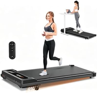 Walking Pad Under Desk Treadmill, Adjustable Incline, Black ZBJ‑JY05 by Unknown