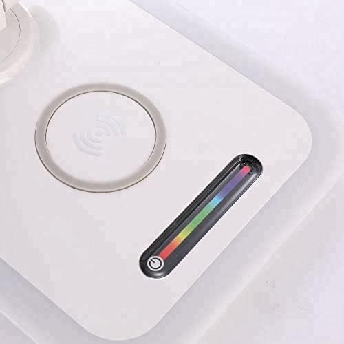 Desk Lamp with RGB Accent Light Wireless Charger USB Port Dimmable Light Controls (Rose Gold) - Image 7