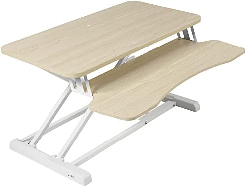 VIVO Light Wood 32 inch Standing Desk Converter, DESK-V000KF by VIVO
