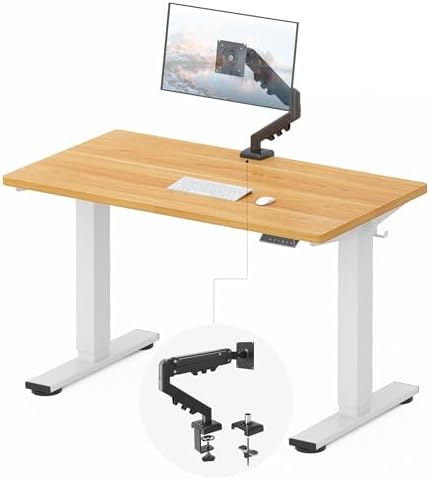 FLEXISPOT EN2 48"x24" Standing Desk Bundle with Monitor Mount, Maple by Unknown