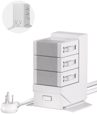 Gitryin Tower Charging Station for Nightstand, 120W Retractable Charger by GITRYIN