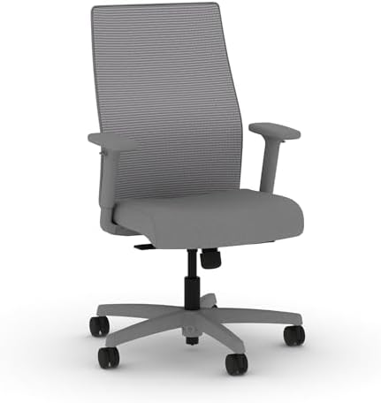 HON Ignition 2.0 Ergonomic Office Chair, Lumbar Support, Frost by HON
