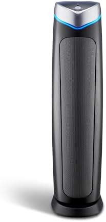 GermGuardian 5-In-1 HEPA Air Purifier for Home, Large Rooms Up To 915 Sq. Ft. with HEPA Pet Air Filter, UV-C Light & Odor Reduction, AC5250PT, 28" Tower, Gray by GuardianTechnologies