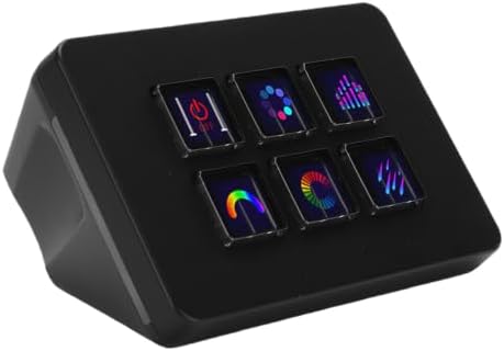Jiawu Stream Controller Deck, 6 Customizable Keys (Black) by JIAWU