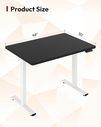 SANODESK One-Piece 1'' Thick Height Adjustable Standing Desk 48''x30'' - Image 2