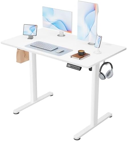 Furmax 40 Inches Electric Standing Desk, Home Office Desk with Phone Holder by Furmax