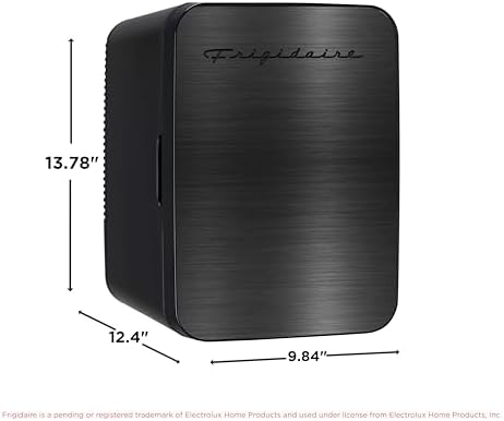 Frigidaire Mini Personal Fridge Cooler, Countertop, Holds Up to 10L/15 Cans, Brushed Black Stainless Rugged Design, Portable for Skincare, Makeup, Car, Office, Bedroom, Dorm Room, or Cabin - Image 5