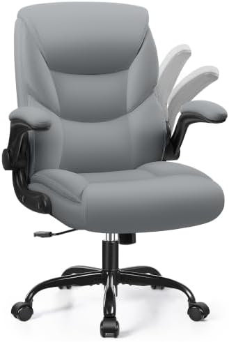 PU Leather Office Chair, Comfy Executive Chair with Flip-up Arms by StellaMia