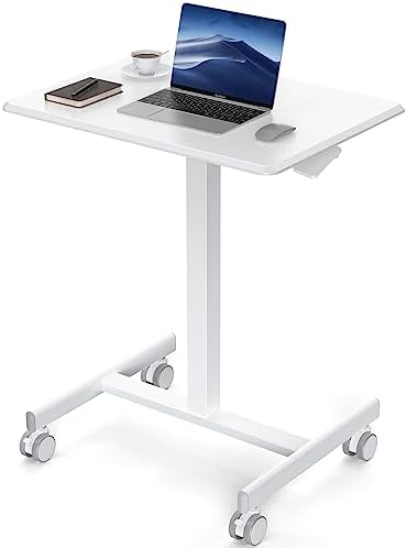 DUMOS Small Standing Desk with Wheels, Laptop Desk, 19 Inch by DumosLifestyle