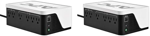 APC Back-UPS 500VA / 300W UPS Battery Backup Surge Protector, 6 Outlets, Type C Charger, BE500G3 Uninterruptible Power Supply for Home Office & Wi-Fi (Pack of 2) by APCbySchneider-Electric