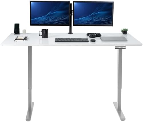 VIVO White Dry Erase 71 x 30 in Standing Desk, DESK-KIT-E2G7WE by VIVO