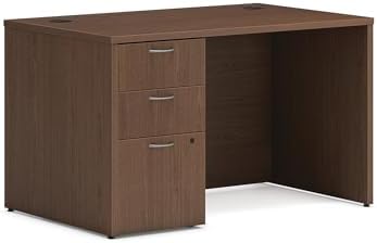 HON MOD Computer Desk, Office Desk with 3 Drawers, Walnut by HON