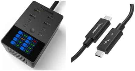 SABRENT VOLTIK 252W 8-Port USB-C Charging Station with Certified Thunderbolt 4 Cable (100W PD, 8K) by SABRENT