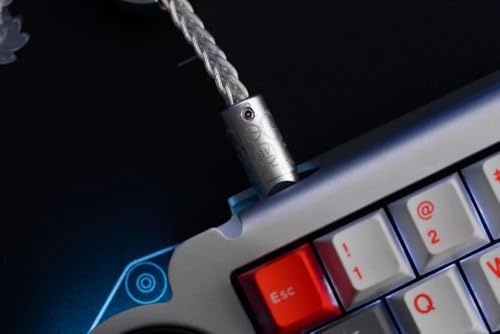 Angry miao Split Dual 8K Gaming Cable AM Edition 1.6m(5.25 ft), High-Speed Dual Connection, Low Latency, Compatible with USB Type-C Devices, Durable Mesh Stellar White - Image 4