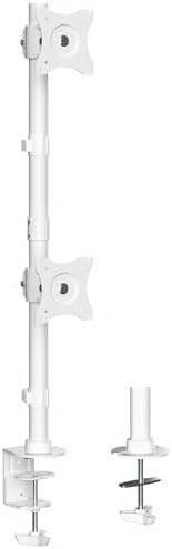 VIVO Dual Monitor Desk Mount Stand with Height Adjustment and VESA Plates for 2 LCD Ultrawide Screens up to 34 inches, Stacked Array, STAND-V002RW by VIVO