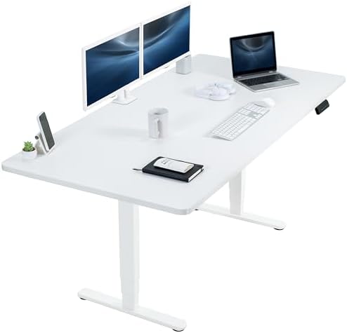VIVO White 71 x 36 in Standing Desk, DESK-KIT-2W7W-36 by VIVO