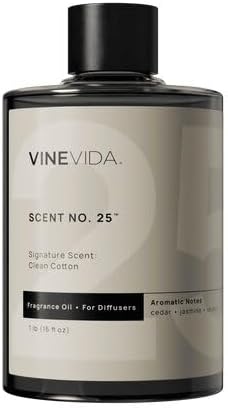 VINEVIDA [16 Fl Oz] Clean Cotton Fragrance Oil for Cold Air Diffusers, Essential Oils for Diffuser Oil Refill & Air Freshener Room Spray by VINEVIDA